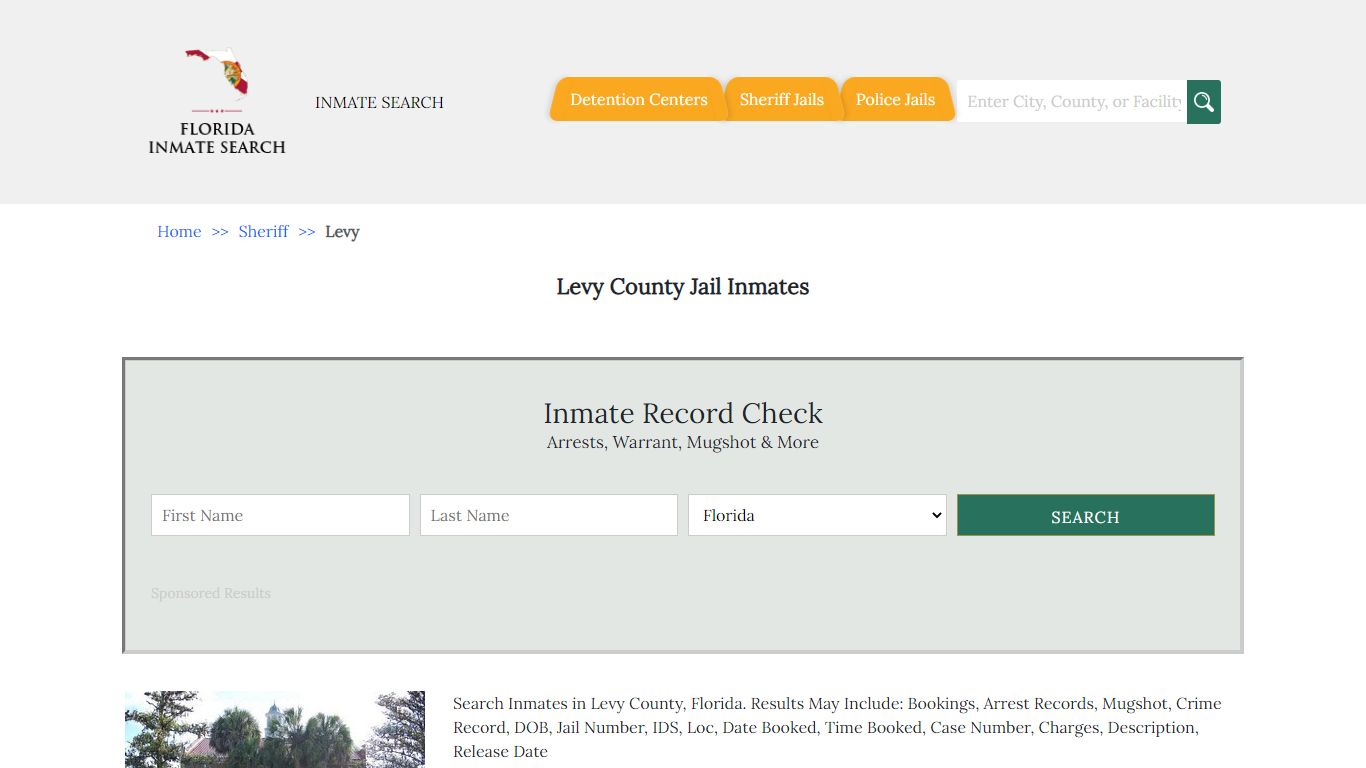 Levy County Jail Inmates | Florida Inmate Search